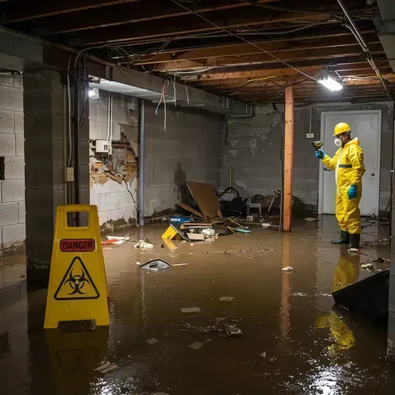 Flooded Basement Electrical Hazard in Palos Hills, IL Property